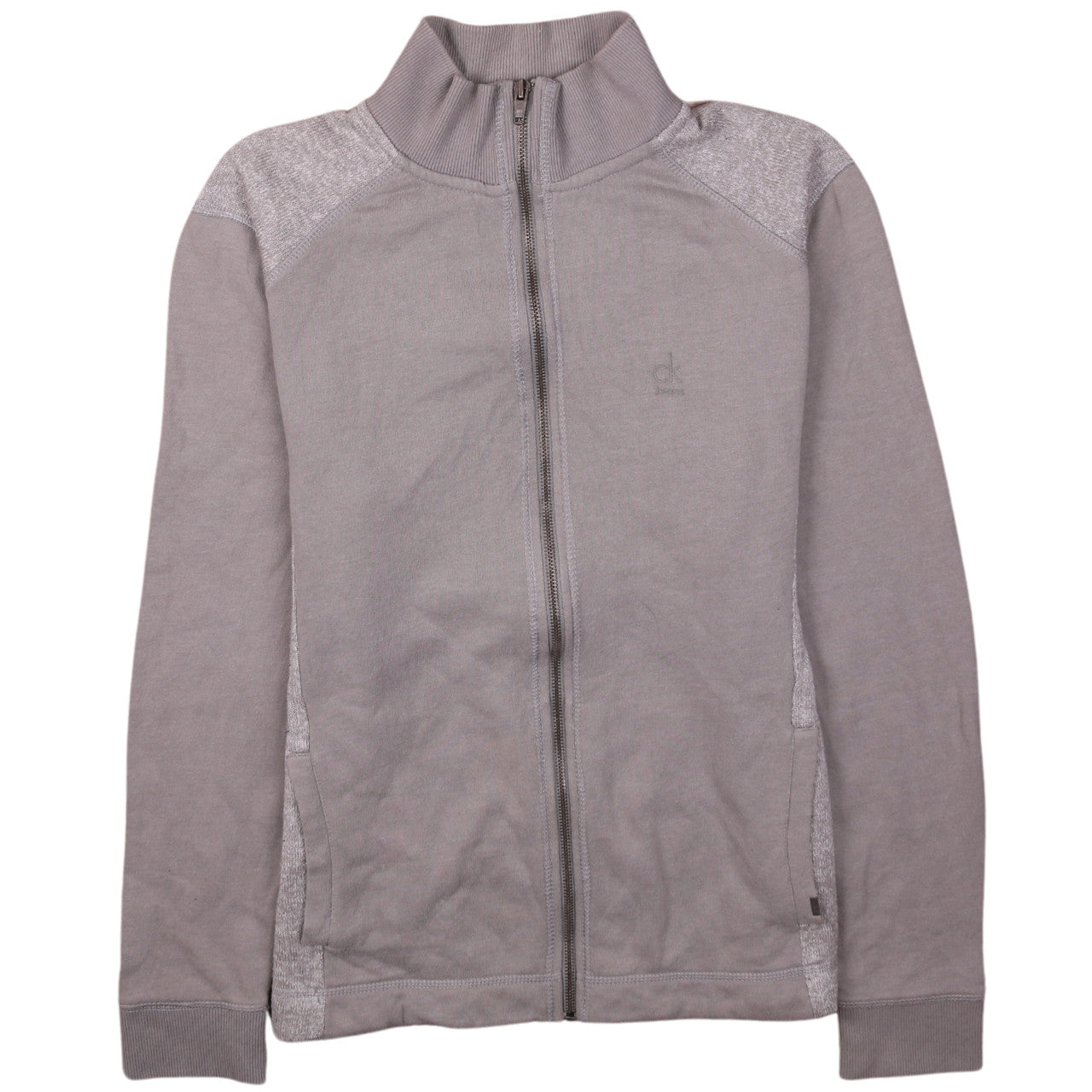 Calvin Klein Jeans Men's Grey Track Jacket Size S Full Zip Cotton Blend