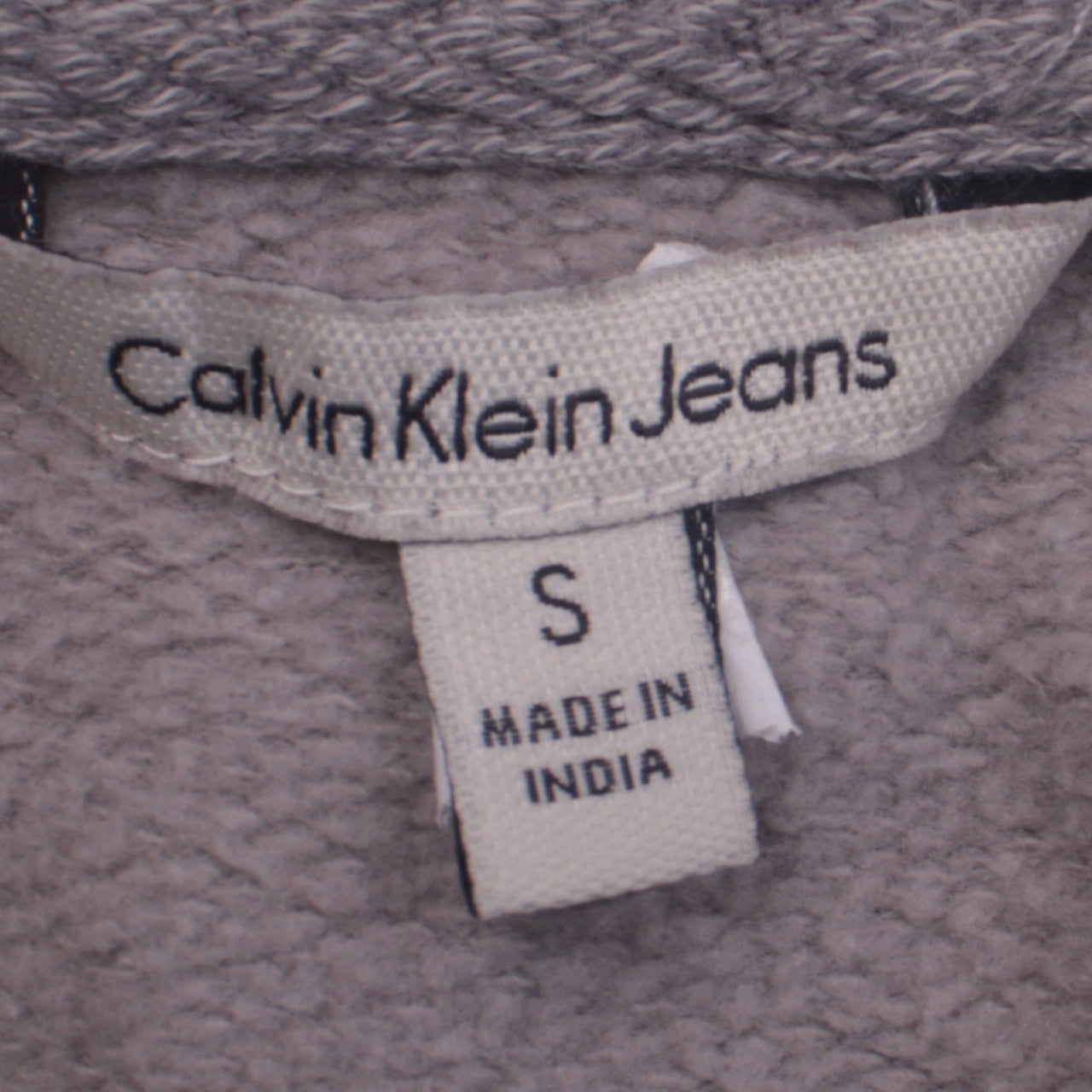 Calvin Klein Jeans Men's Grey Track Jacket Size S Full Zip Cotton Blend