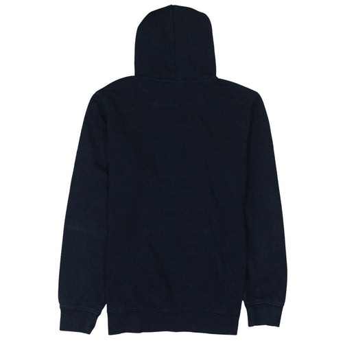 Champion Men's Blue Pullover Hoodie Medium Logo Print Fleece