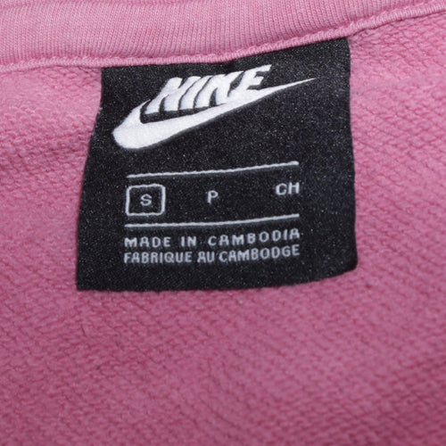 Nike Women Pink Pullover Hoodie Small Cotton Blend Casual