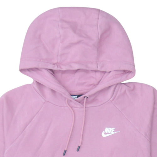 Nike Women Pink Pullover Hoodie Small Cotton Blend Casual