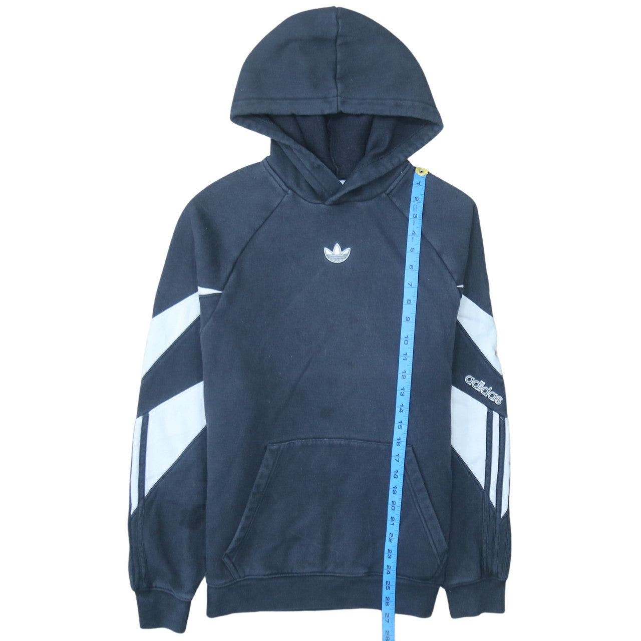 Adidas Men's Black Pullover Hoodie Small Logo Fleece Sweatshirt