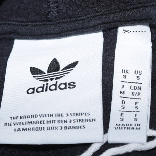 Adidas Men's Black Pullover Hoodie Small Logo Fleece Sweatshirt