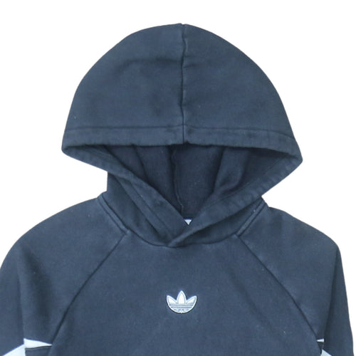 Adidas Men's Black Pullover Hoodie Small Logo Fleece Sweatshirt