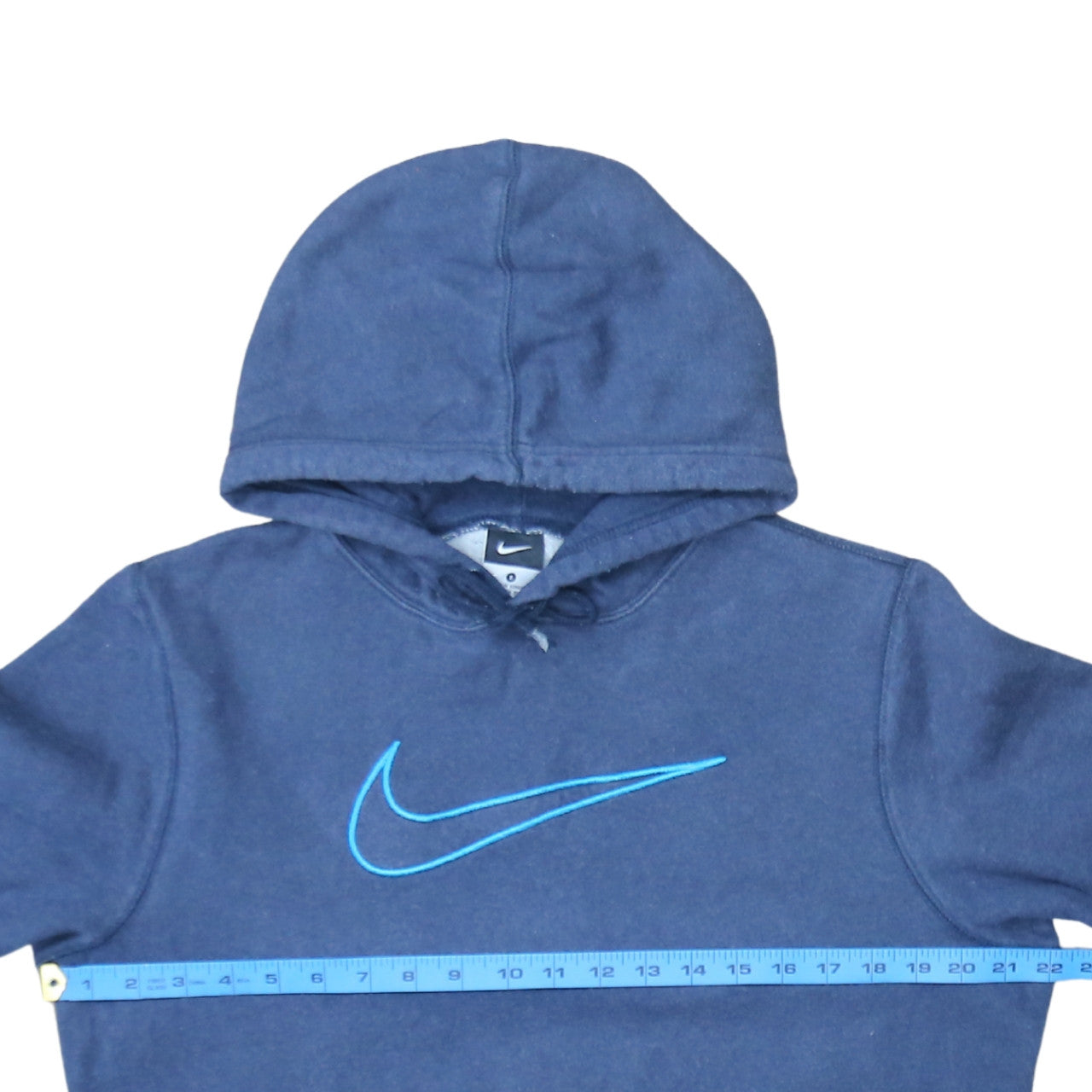 Nike Men's Blue Small Pullover Hoodie with Logo Graphic