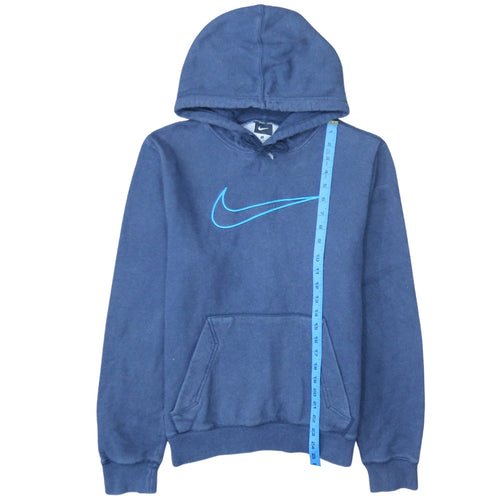 Nike Men's Blue Small Pullover Hoodie with Logo Graphic