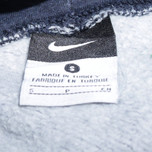 Nike Men's Blue Small Pullover Hoodie with Logo Graphic