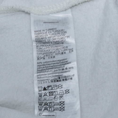 Tommy Hilfiger Men’s White Pullover Sweatshirt L Classic Fit