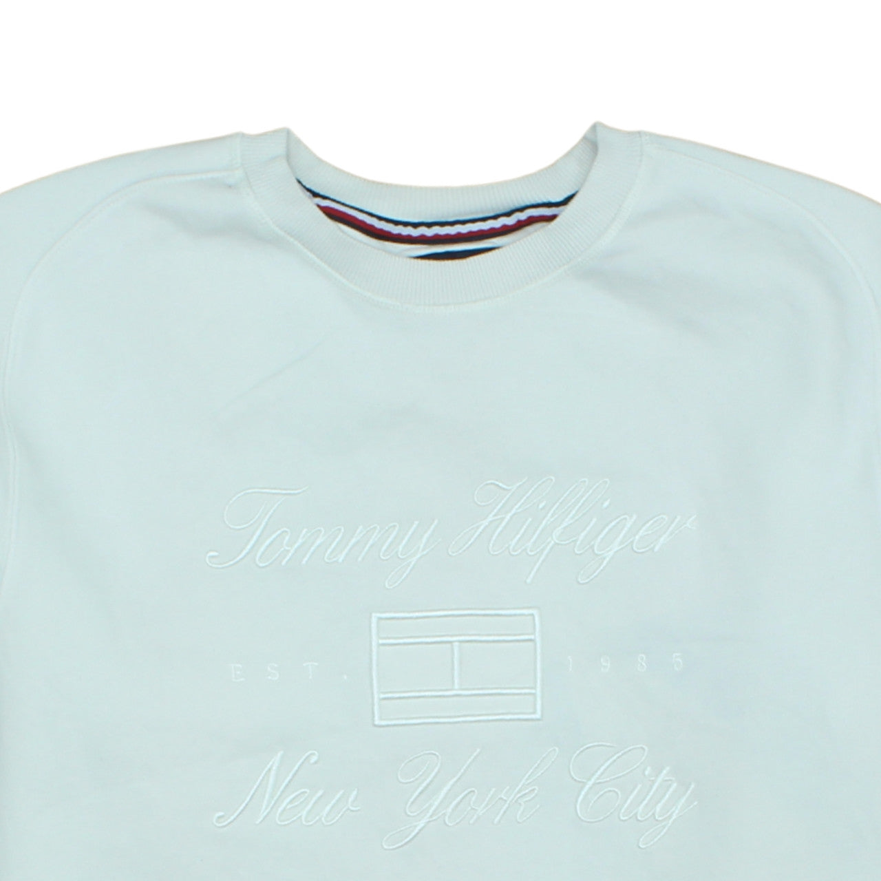 Tommy Hilfiger Men’s White Pullover Sweatshirt L Classic Fit