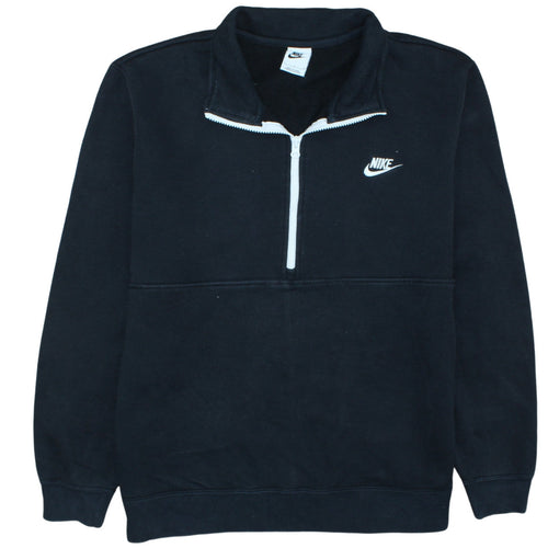 Nike Men's Black Fleece 1/2 Zip Pullover Sweatshirt Size L