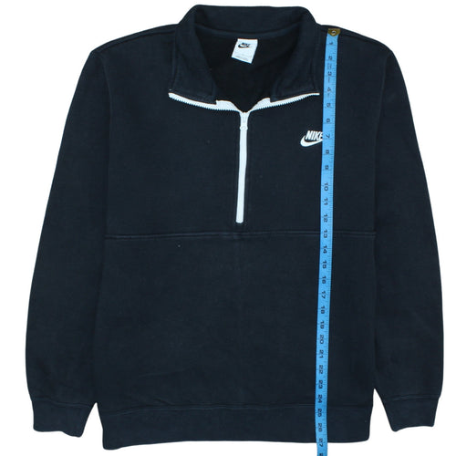 Nike Men's Black Fleece 1/2 Zip Pullover Sweatshirt Size L