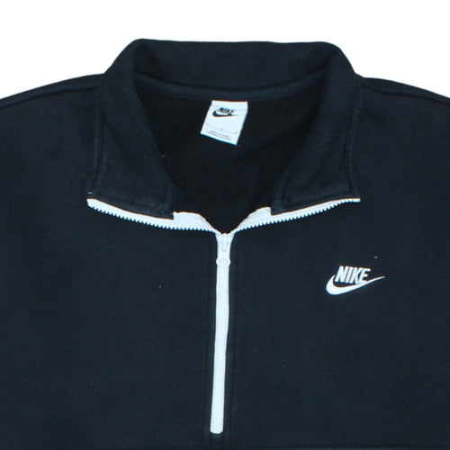 Nike Men's Black Fleece 1/2 Zip Pullover Sweatshirt Size L