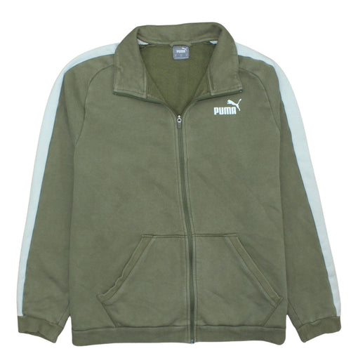 Puma Men's Green 2XL Full Zip Track Jacket Fleece