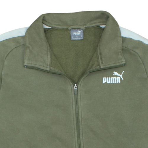 Puma Men's Green 2XL Full Zip Track Jacket Fleece