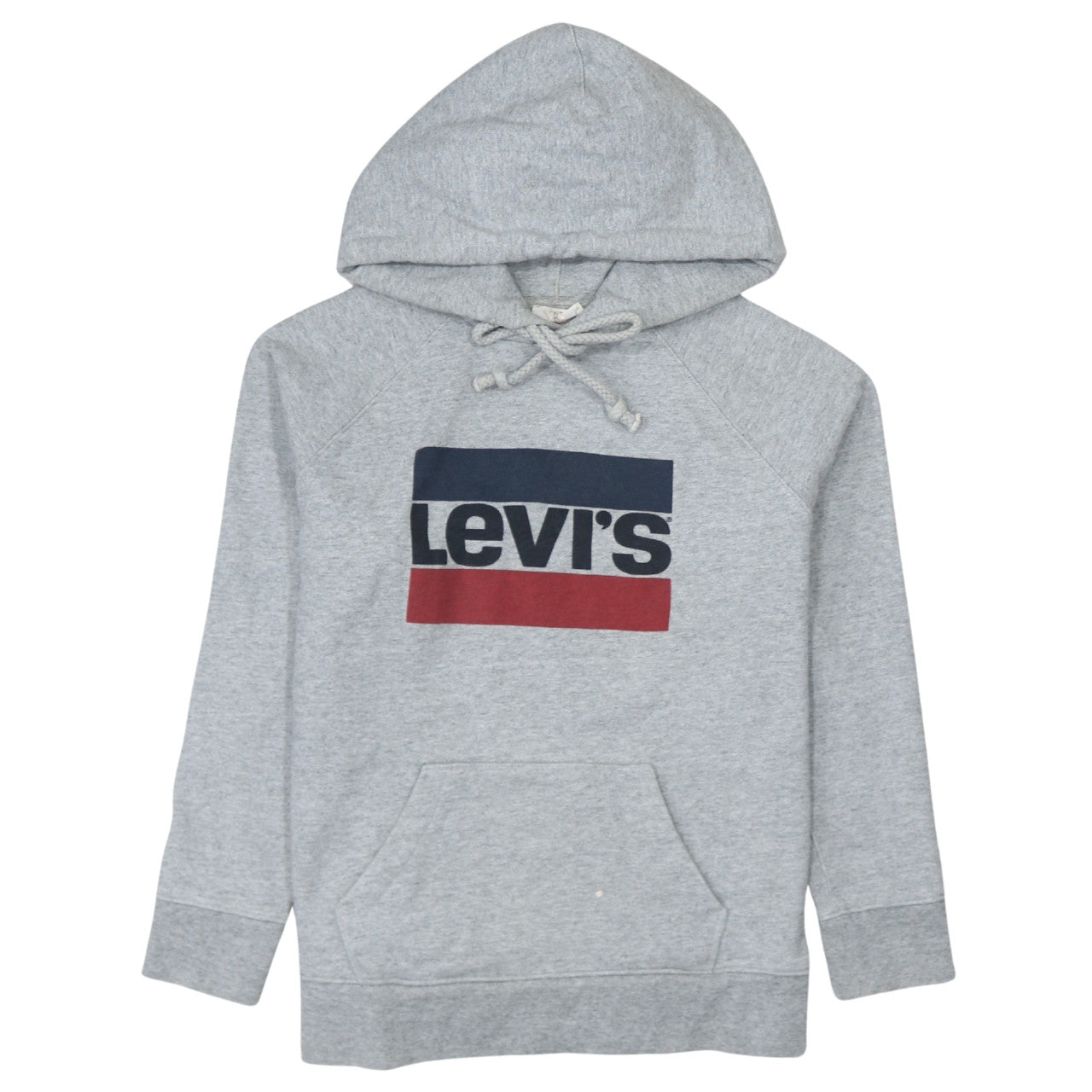 Levi's Men's Grey Pullover Hoodie Medium Logo Fleece Jumper