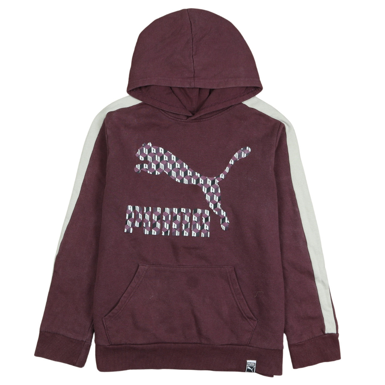 Puma Boys Purple Hoodie 14-15 Years Pullover Hooded Sweatshirt