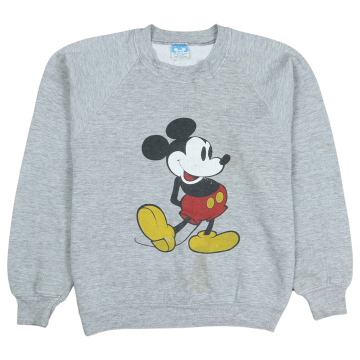 Disney Women Grey Mickey Mouse Pullover Sweatshirt Medium