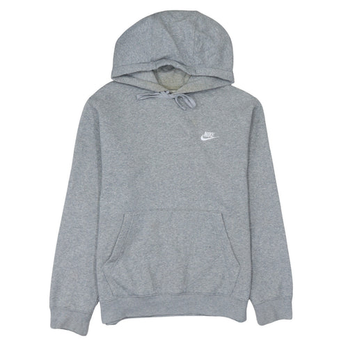 Nike Men's Grey Pullover Hoodie Small Regular Fit Fleece Sportswear