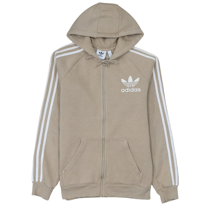 Adidas Men’s Beige Full Zip Hoodie XS Sports Fleece Sweatshirt