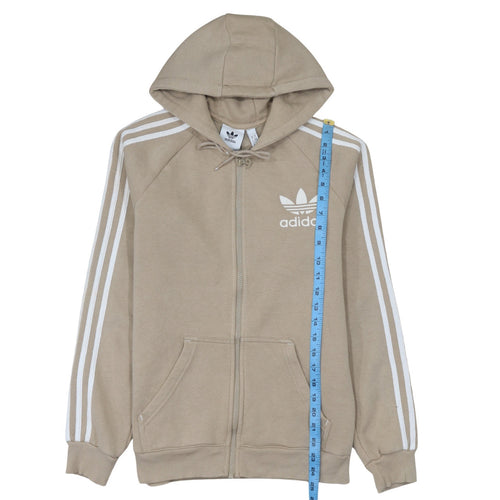 Adidas Men’s Beige Full Zip Hoodie XS Sports Fleece Sweatshirt