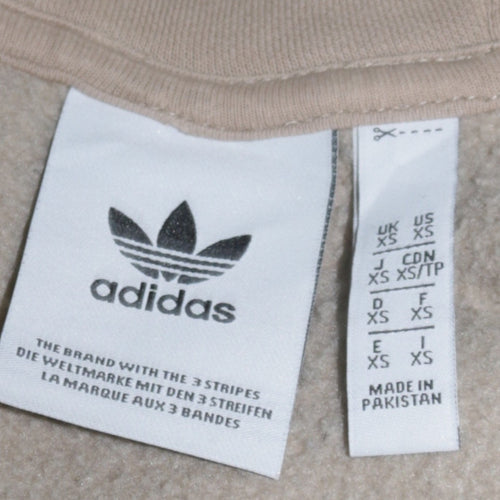 Adidas Men’s Beige Full Zip Hoodie XS Sports Fleece Sweatshirt
