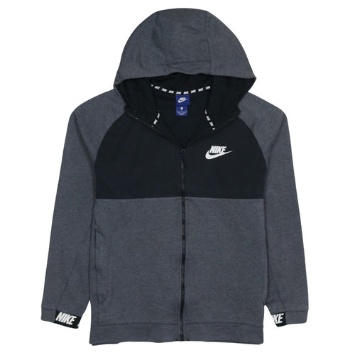 Nike Men’s Grey Full Zip Hoodie L Sportswear Sweatshirt