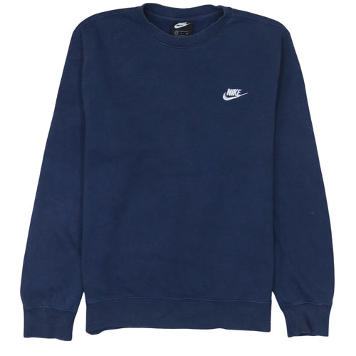 Nike Men's Blue Small Crew Neck Pullover Sweatshirt