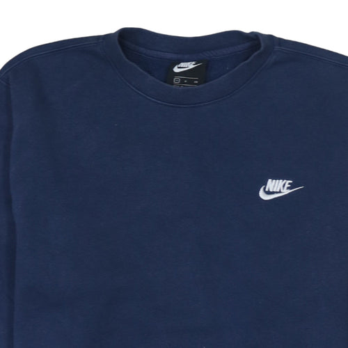 Nike Men's Blue Small Crew Neck Pullover Sweatshirt