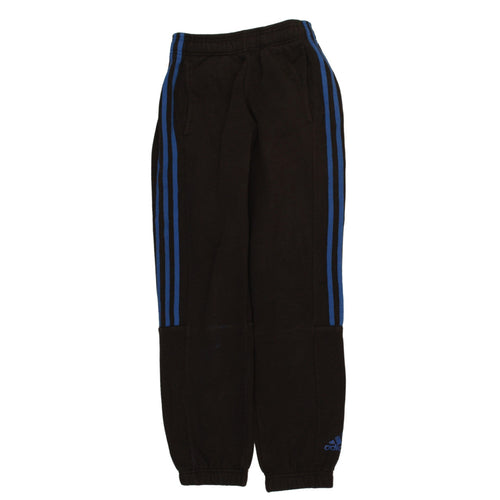 Adidas Boys Black Blue Jogger Sweatpants Size 11-12 Years Elastic Waist