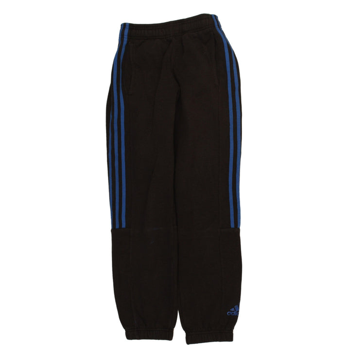 Adidas Boys Black Blue Jogger Sweatpants Size 11-12 Years Elastic Waist