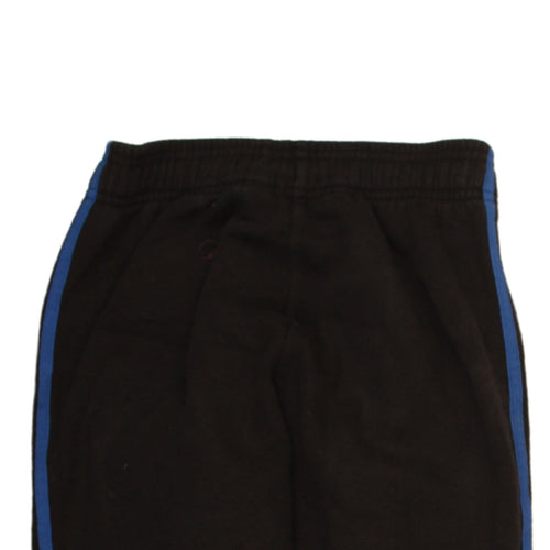Adidas Boys Black Blue Jogger Sweatpants Size 11-12 Years Elastic Waist