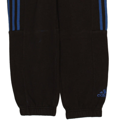 Adidas Boys Black Blue Jogger Sweatpants Size 11-12 Years Elastic Waist