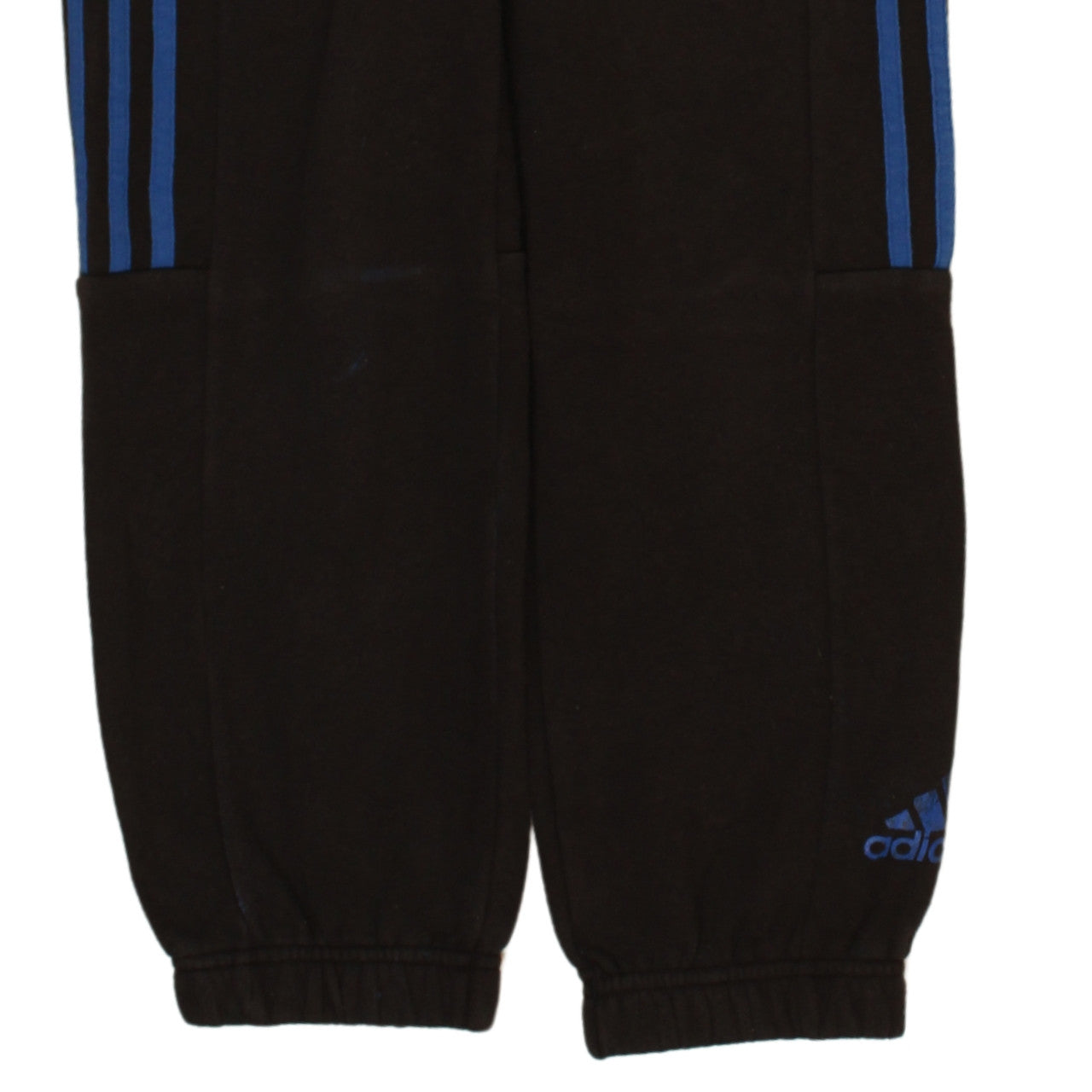 Adidas Boys Black Blue Jogger Sweatpants Size 11-12 Years Elastic Waist