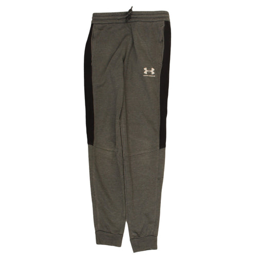 Under Armour Boys Grey Jogger Trousers Size M Elastic Waist Sportswear