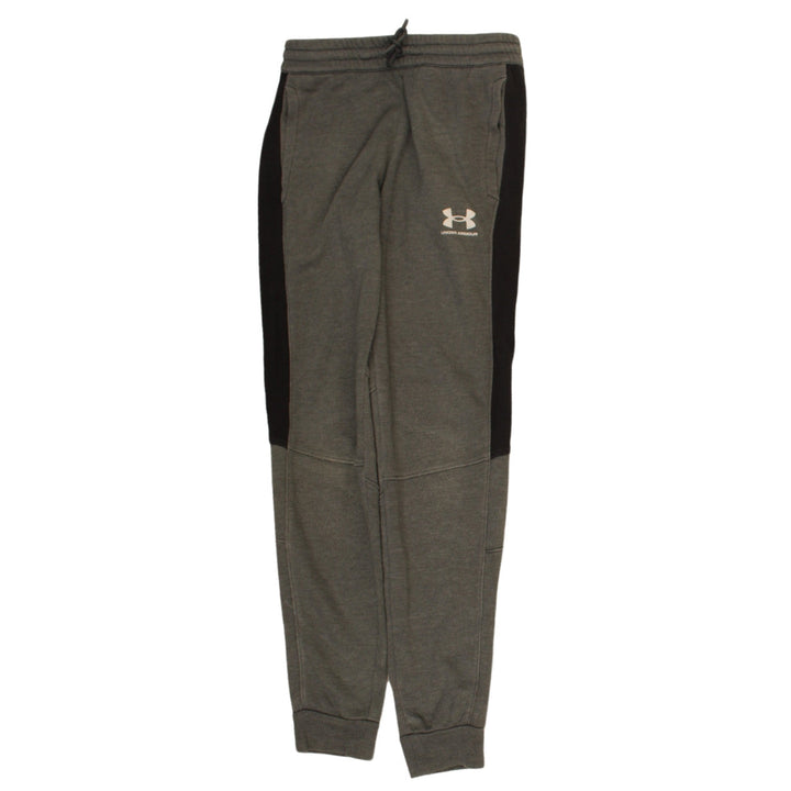 Under Armour Boys Grey Jogger Trousers Size M Elastic Waist Sportswear