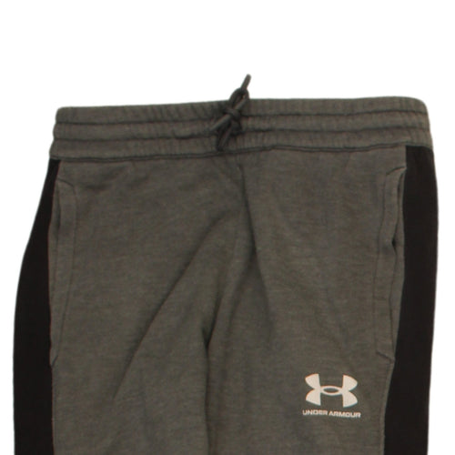 Under Armour Boys Grey Jogger Trousers Size M Elastic Waist Sportswear