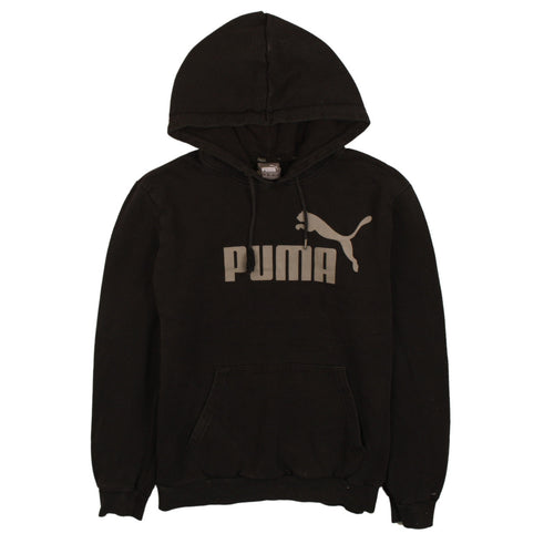 Puma Men's Black Pullover Hoodie Size S Graphic Logo Sportswear