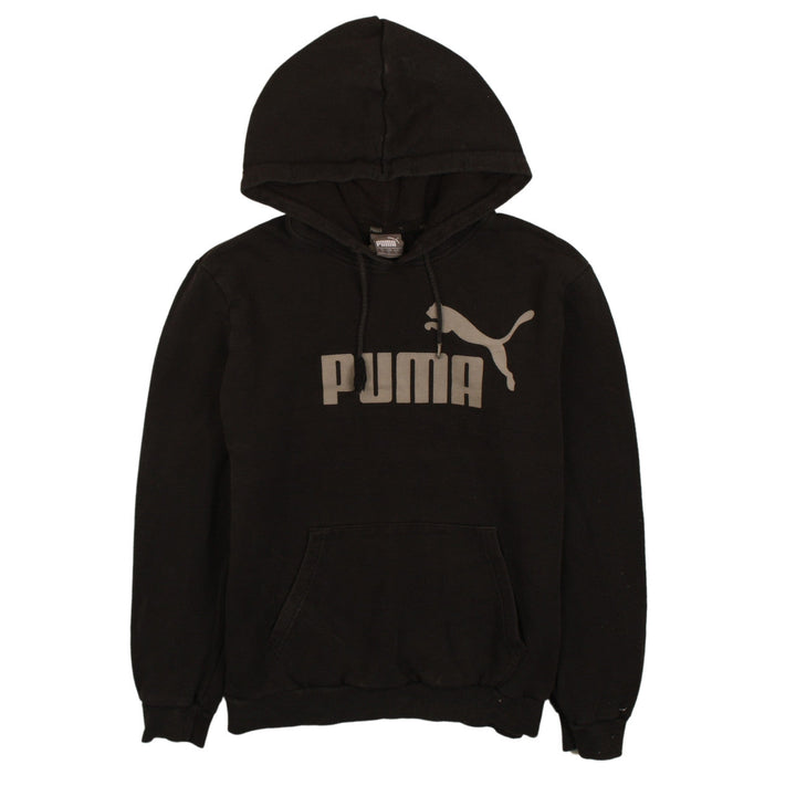 Puma Men's Black Pullover Hoodie Size S Graphic Logo Sportswear