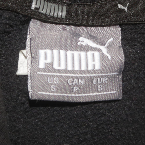 Puma Men's Black Pullover Hoodie Size S Graphic Logo Sportswear