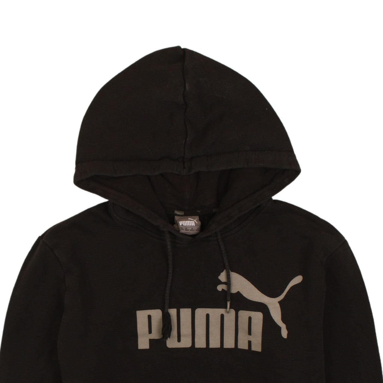 Puma Men's Black Pullover Hoodie Size S Graphic Logo Sportswear