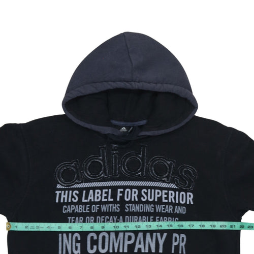 Adidas Mens Black Pullover Hoodie M Sports Fleece Sweatshirt