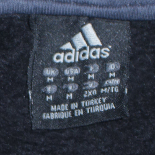 Adidas Mens Black Pullover Hoodie M Sports Fleece Sweatshirt