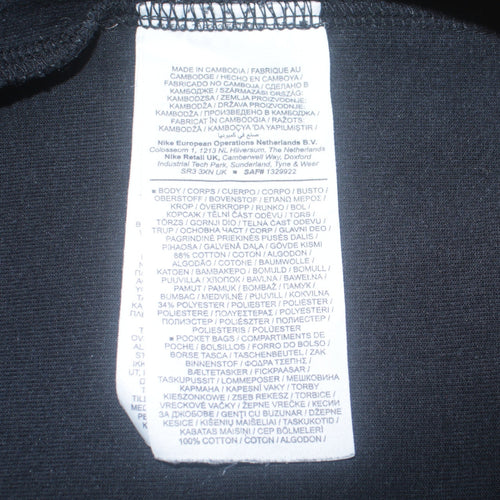 Nike Men's Black Full Zip Hoodie Size M Fleece Sportswear