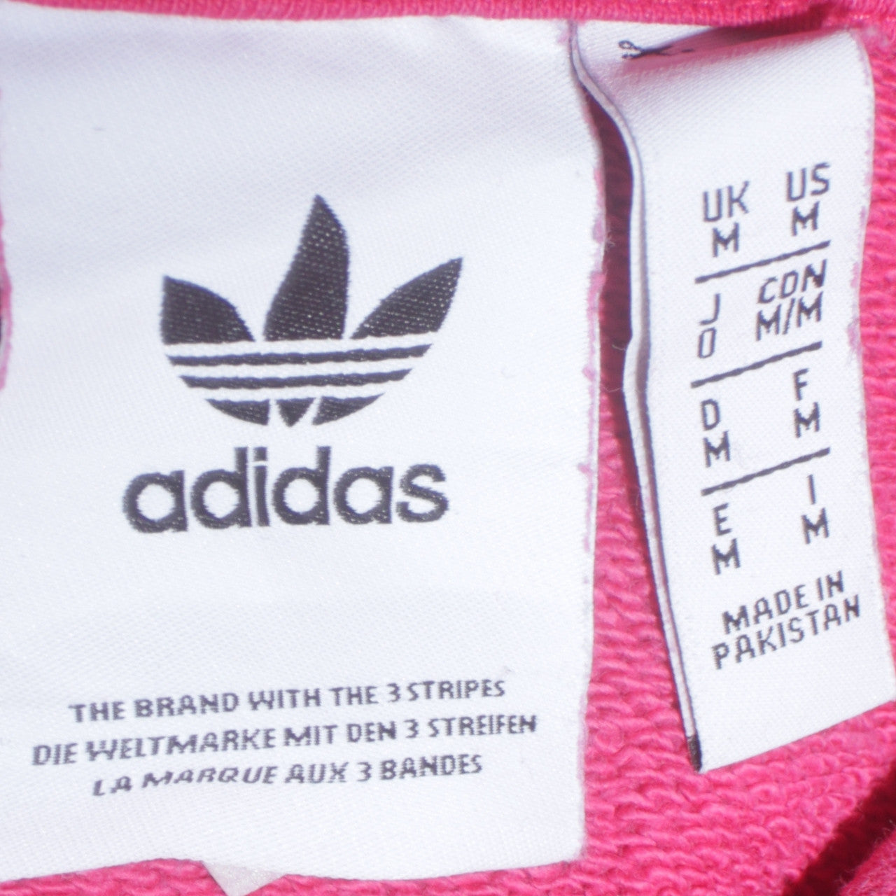 Adidas Women Pink Pullover Hoodie Medium Hooded Cotton Blend Casual