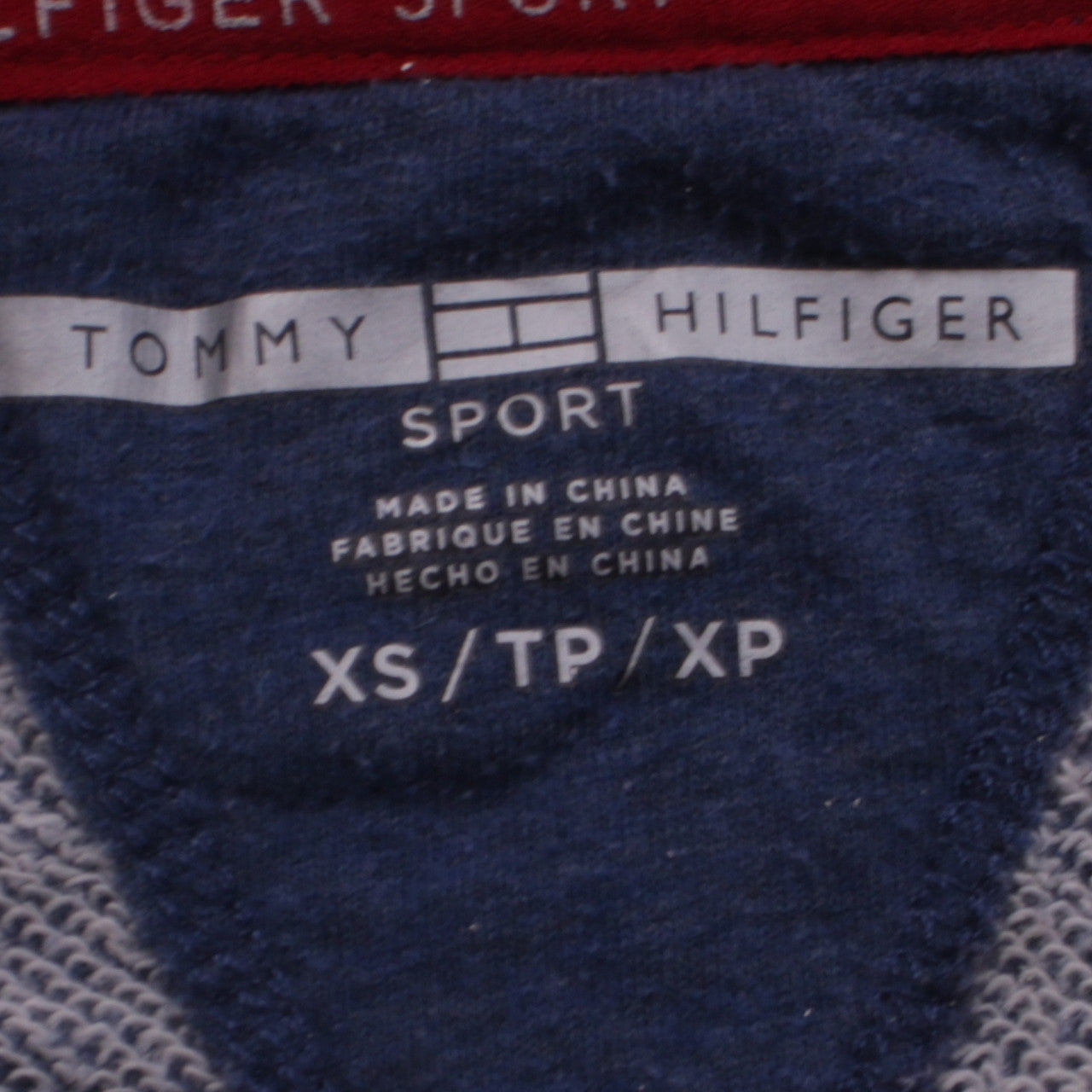 Tommy Hilfiger Men’s Blue Full Zip Hoodie XS Sport Logo