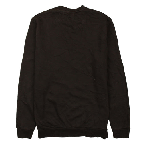 Adidas Boys Black Crew Neck Pullover Sweatshirt 15-16 Years Fleece Logo