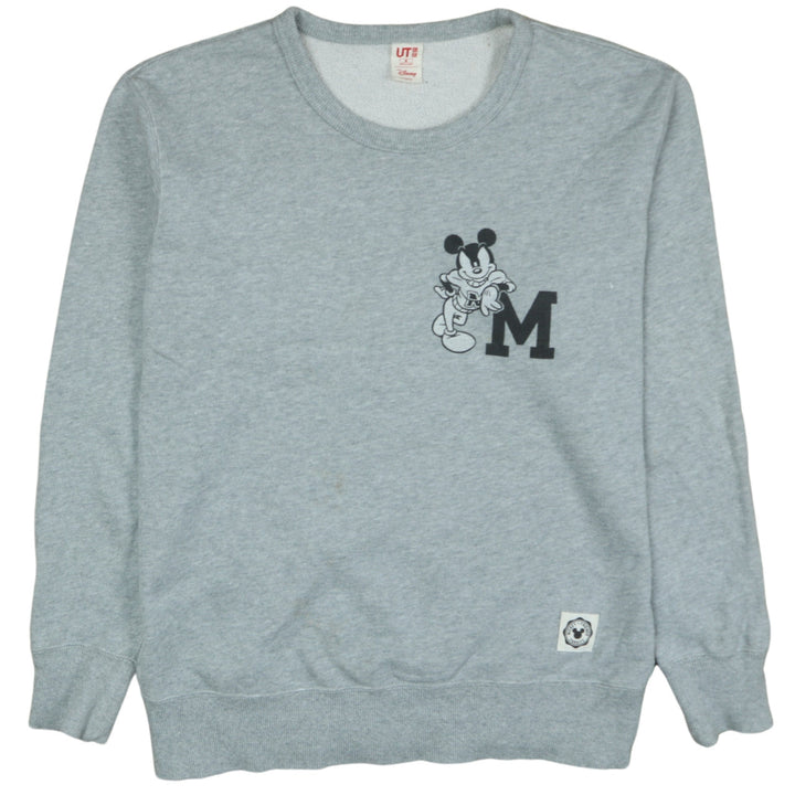 Uniqlo Disney Mickey Mouse Grey Sweatshirt Men M Crew Neck Pullover