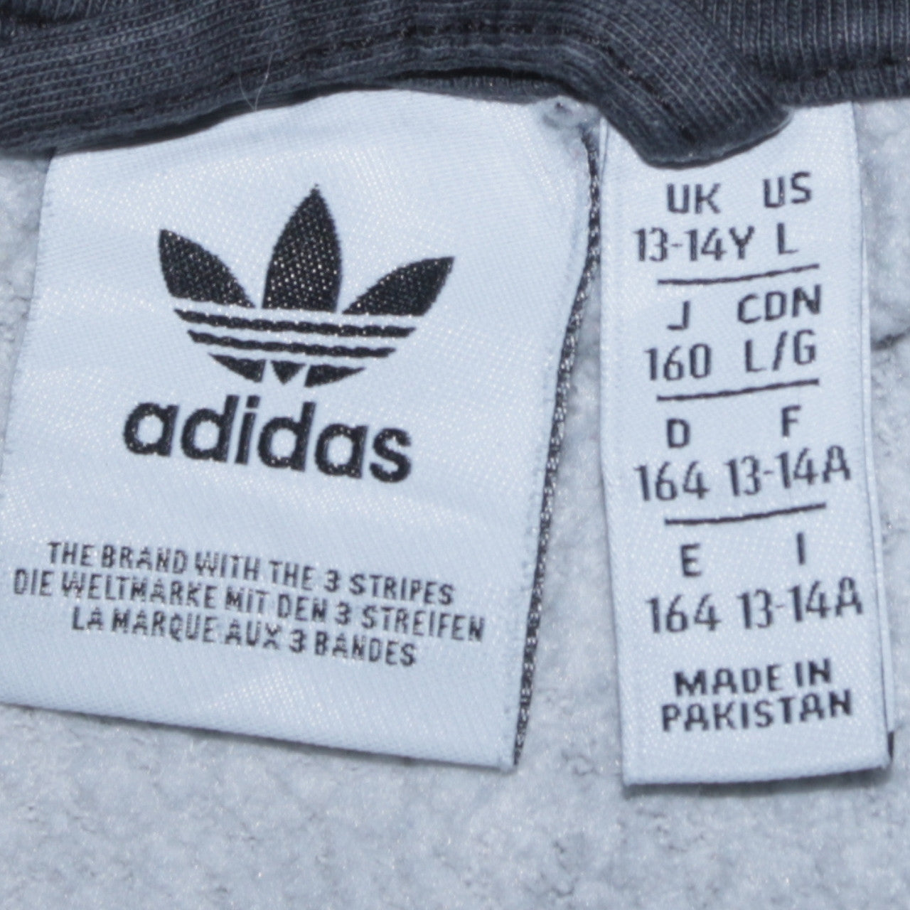 Adidas Teens Grey Camo Pullover Hoodie L 13-14Y Cotton Blend