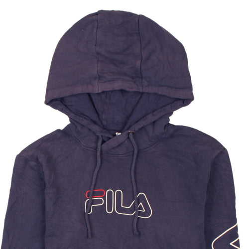 FILA Men's Blue Red Pullover Hoodie XS Graphic Sportswear