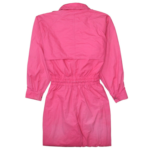 Adidas Women's Pink Long Rain Coat Size 10 Lightweight Retro